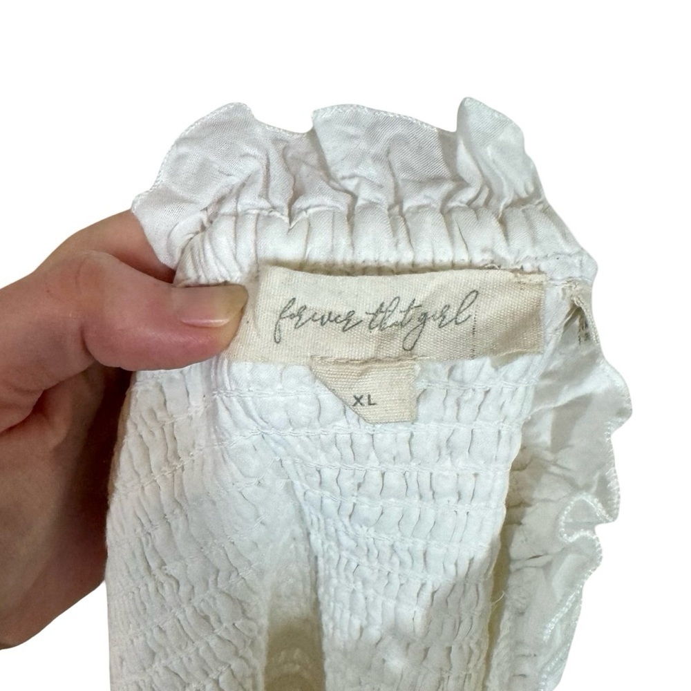 Anthropologie Forever That Girl Eyelet Ruffle Tube Mini Dress - Picture 5 of 11